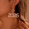 Wholesale 2026 Digital Full Diamond Earrings