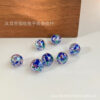Wholesale Handmade interior painted glass flower color plated through-hole beads loose beads DIY bracelet necklace mobile phone chain pendant beaded aessories