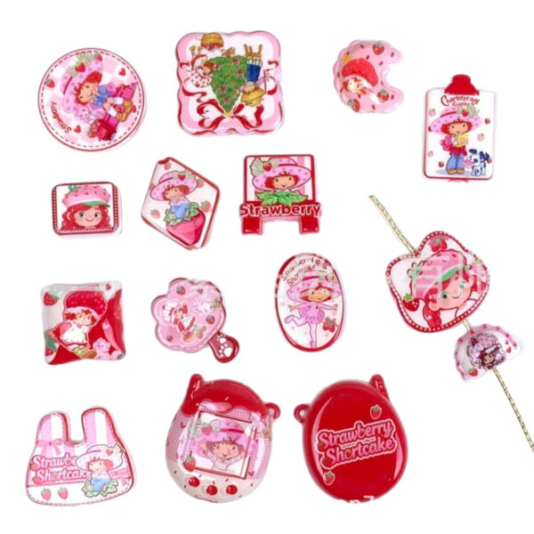 Wholesale Beaded crossbody chain bag charm, strawberry girl series, double-sided printed aessories, DIY themed aessories, cute.