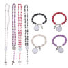 Wholesale Easter Blank Sublimation Rosary Pendant Necklace Cross Bracelet
