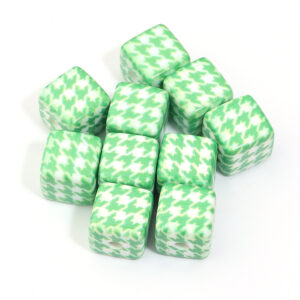 Houndstooth green / Size 14mm, aperture 3.9mm