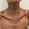 Wholesale Iron Chain Alloy Heart Pendant Layered Necklace