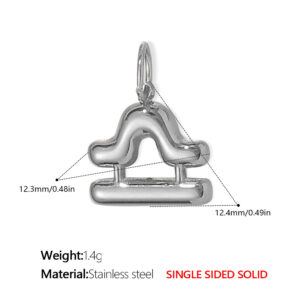 Pj431s9 libra steel color solid pendant