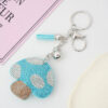 Wholesale creative mushroom rhinestone keychain fcute bag tassel pendant