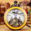 Wholesale Retro Creative Magic Eagle Snake Music Octave Box Pocket Watch