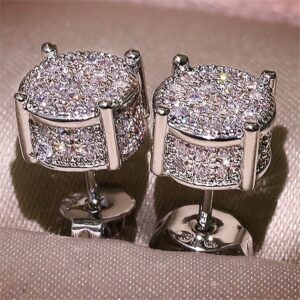 Wholesale Round shiny surroundings Blingbling Earrings
