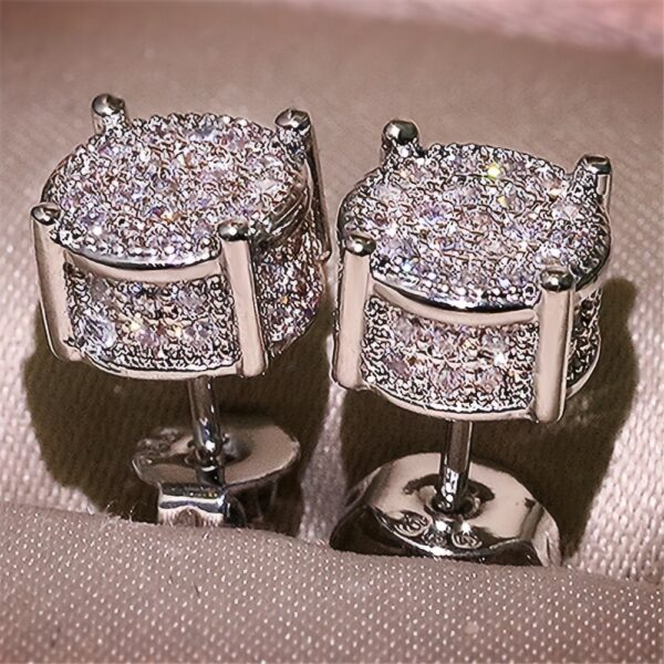 Wholesale Round shiny surroundings Blingbling Earrings