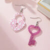 Wholesale Valentine's Day Acrylic Earrings Heart-shaped Key Lock Buckle Earrings