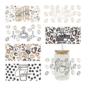 Wholesale UV Transfer Paste Glass Crystal Label Crystal Paste Cross-border Special Paste for 16oz Glass Cup 23cmX11cm