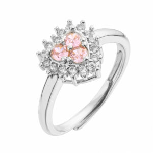 White Gold Pink Diamond Love