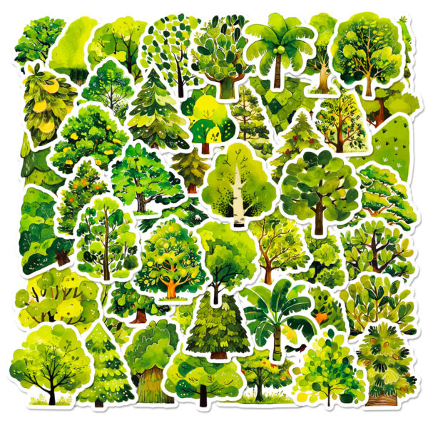 O1CN01McSJqS1MMPQnaxa0S_2213367401420-0-cib Wholesale 50 Cute Cartoon Green Trees Graffiti Stickers