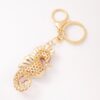 Wholesale Seahorse marine animal diamond studded metal keychain