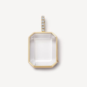 Rectangular transparent photo box necklace (o-shaped chain)