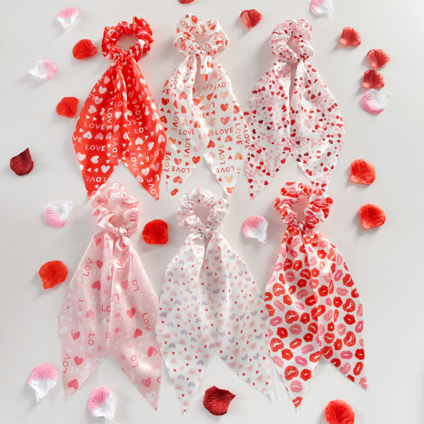 Wholesale Valentine's Day ribbons, sweet and loving lips, printed headband
