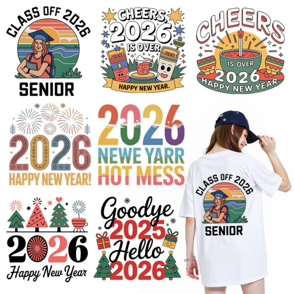 Wholesale Customized Heat Transfer Stickers 2026 Personalized Printing Cross-Border Amazon Aliexpress Logo Trademark Heat Transfer in Stock