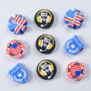 Wholesale 20pcs 3D Cartoon Alphabet Flag Pattern Silicone Beads