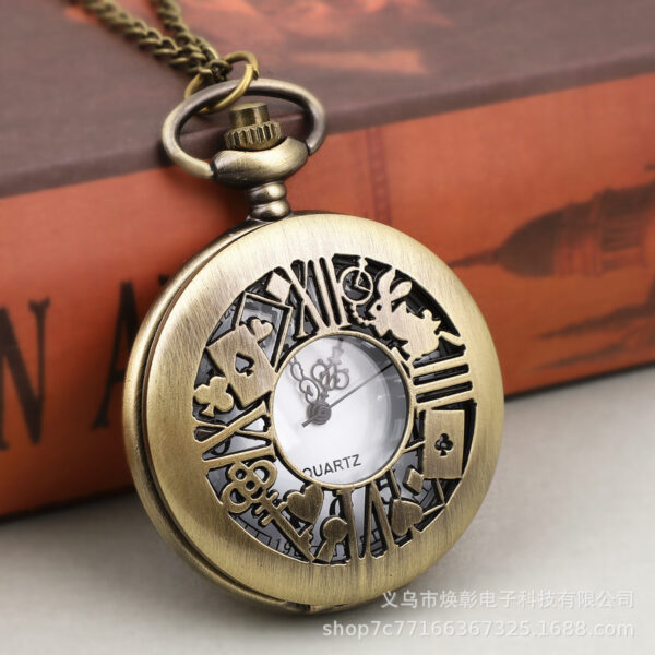 Wholesale Quartz hanging watch hollowed out rabbit cartoon pocket watch