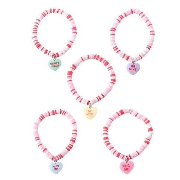 Wholesale Love Tagging Soft Pottery Bracelet Cute Resin Pendant Valentine's Day Bracelet