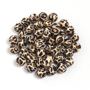 Yellow leopard / Diameter 15mm, aperture 2.4mm, 5 pieces/pack