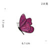 Wholesale Pink Heart Butterfly Embroidered Patch