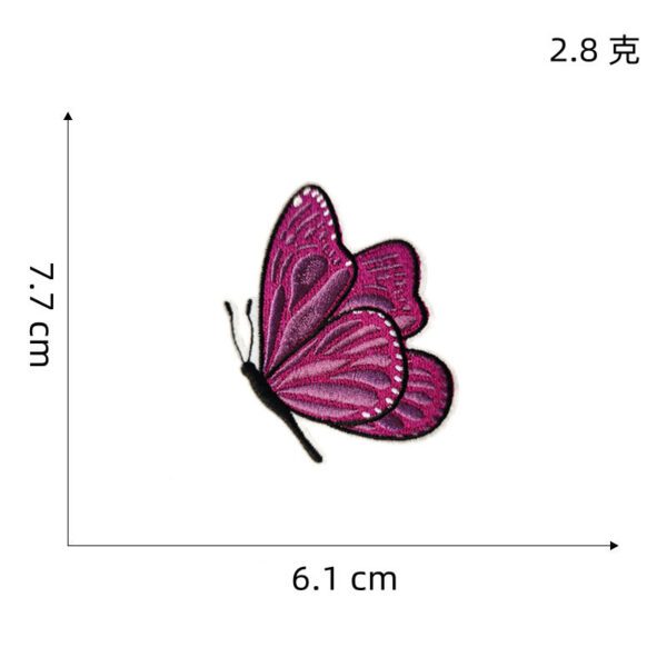 Wholesale Pink Heart Butterfly Embroidered Patch