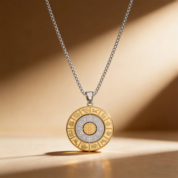 Wholesale Titanium steel pearl necklace with twelve zodiac signs