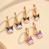 Wholesale Cute gold dripping cartoon earrings