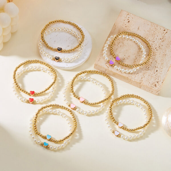 Wholesale Love Pearl Double layer Bracelet