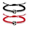 Wholesale Couple Adjustable Wax Rope Football Braided Bracelet