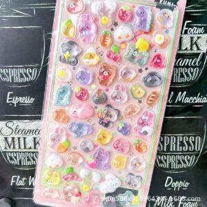 3d embossed stickers [animal style]/pack