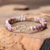 Wholesale Heart-Shaped Imperial Purple Royal Stone Bracelet