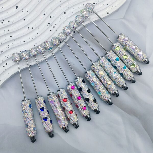 O1CN01MxM9MA1tRnV8SSh8A_2218621485899-0-cib Wholesale DIY Touchscreen Rhinestone Heart Beaded Pen