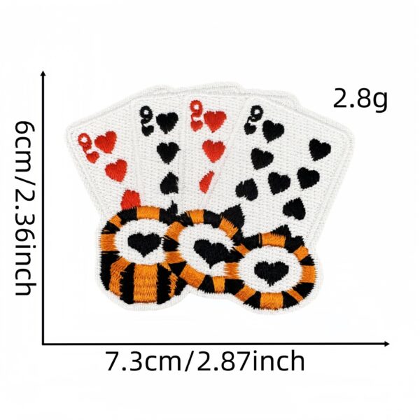 Wholesale Cartoon playing card embroidered patch