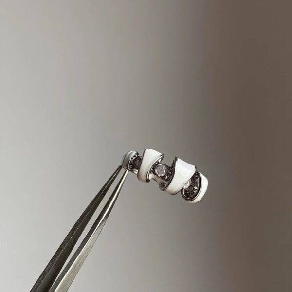 Wholesale Drip oil enamel set with diamond opening, layered ring