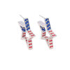 Wholesale Independence Day Striped Flag Star Earrings