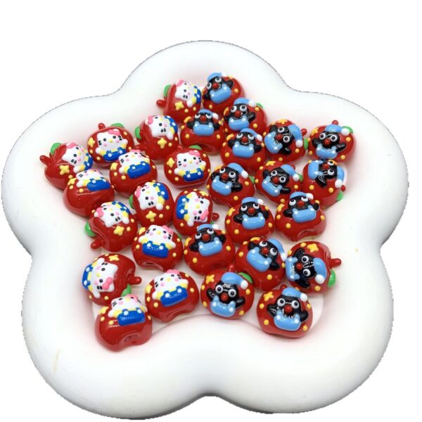 Wholesale Apple Heavy Oil Hand-painted Beads OLY Exclusive