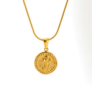 Sp599g-5 moon wingdail flower (snake bone chain)