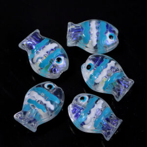 Blue and white / Size: 10*14mm, aperture 1.1mm