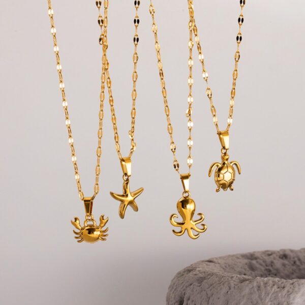 O1CN01N5WNEg1P9XBDi4sbL_2218506891798-0-cib Wholesale Marine Series Summer All-match Stainless Steel Necklace