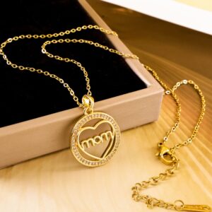 Xl1522 ring love mom necklace gold