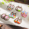 Wholesale Easter cartoon rabbit Easter egg earrings