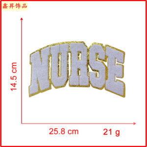 Hot melt glue*white*letters*nurse*height 14.5*25.8cm