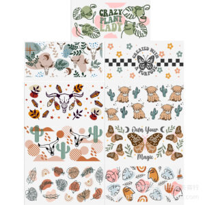 Animal and Plant Series Transparent Crystal Water Cup Waterproof Sticker suit (9 Pieces/Set)-4
