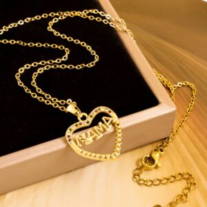 Xl1371 love mom necklace gold