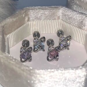 Wholesale Sparkling Zircon Saturn Ear Bone Nail
