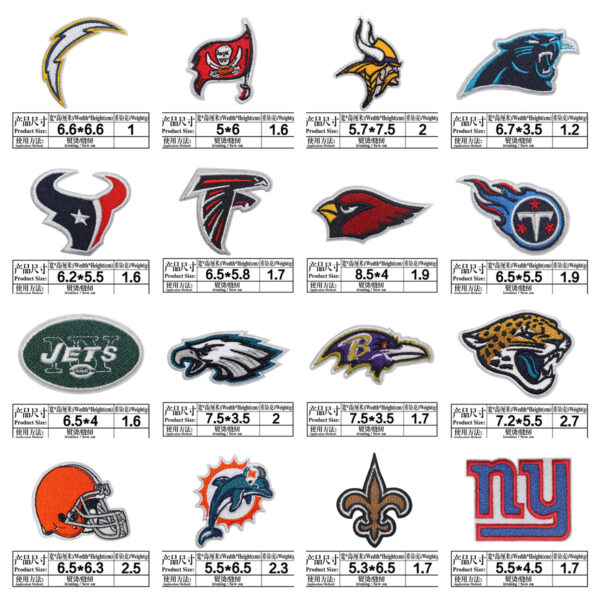 Wholesale Ball sports team emblem embroidery DIY Patches