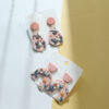 Wholesale New Clay Clay Earrings Handmade Earrings for Women Niche High-End Retro Elegant Soft Clay Polymer Earrings Geometry