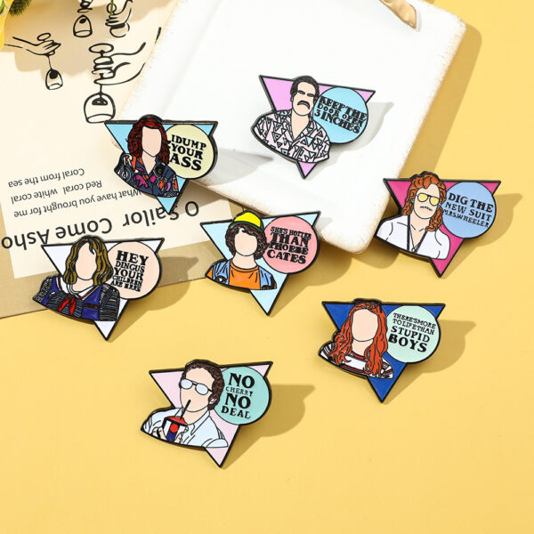 Wholesale Cute cartoon metal badge brooch