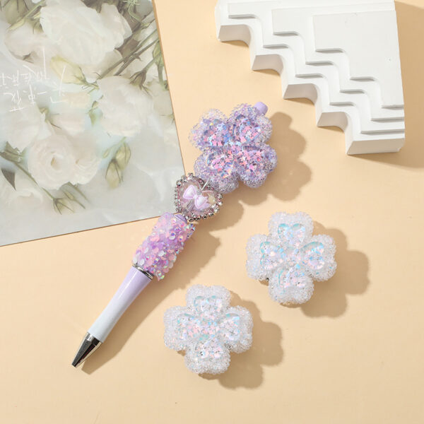 Wholesale 10pcs beaded pen bow four-leaf clover DIY cute beads