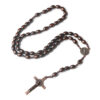 O1CN01NF5Hif1CNBtxj7MeZ_2780710068-0-cib Wholesale Wooden Cross Braided Brown Rosary Necklace